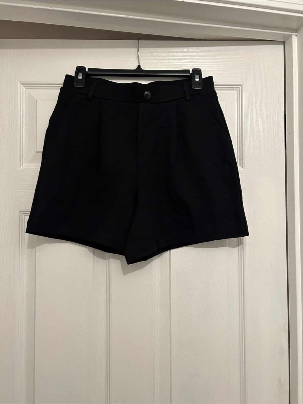 Black High-Rise Tailored Women’s Shorts